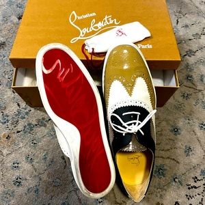 Christian Louboutin Golfito Suede Gomme Men’s Flat Sneakers US 12.5